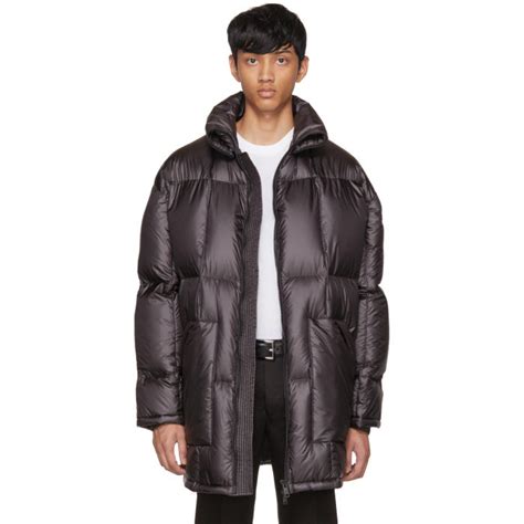 Prada: Black Down Ripstop Puffer Jacket 